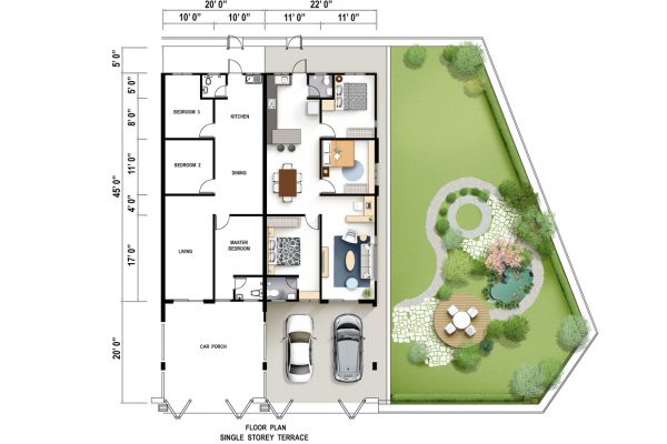 SINGLE STOREY TERRACE FLOOR PLAN SINGLE STOREY TERRACE FLOOR PLAN